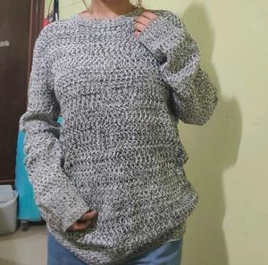 Chic Marled Knit Sweater