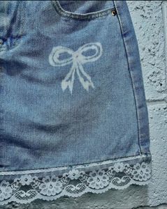 Lacey Denim Coquette Skirt<3