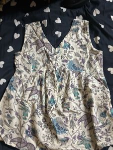 Boho Floral Print V-Neck Sleeveless Top
