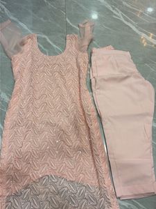 Elegant Peach Kurta Set