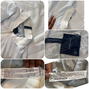 ZARA Men's White Bomber Jacket
