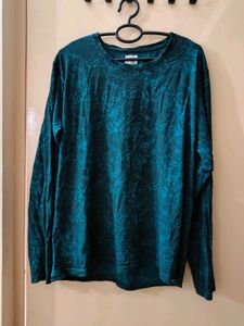 Green Printed Full Hand T-Shirt