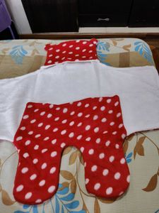 Newborn Swaddle Hooded Wrapper - Red