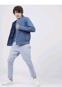 Light Blue Checkered Trousers