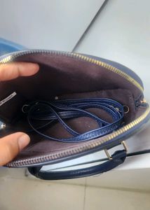 Chic Navy &amp; Black Sparkle Dome Bag