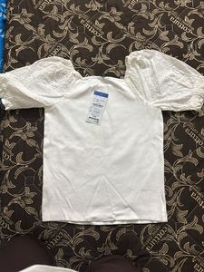 White Puff Sleeve Top