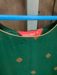 Elegant Green and Gold Ethnic Gown