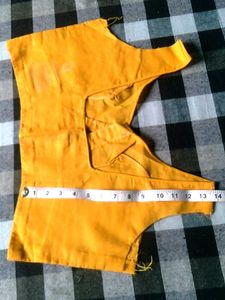 Yellow  cotton Blouse unfinished