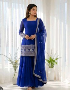 Royal Blue Kurta Set with Dupatta