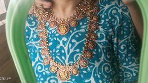 Exquisite Lakshmi Pendant Necklace Set