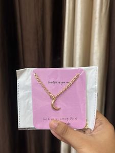Gold Moon Pendant Necklace