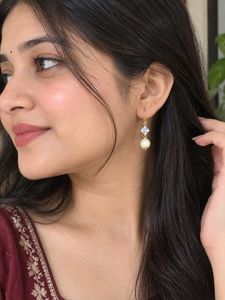 Elegant Pearl and Crystal Drop Earrings