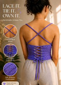 Crocheted Wrap Crop Top