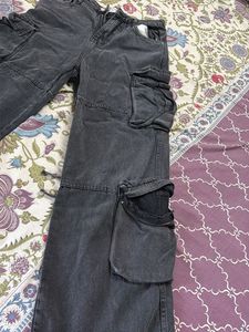 Gray Cargo Jeans