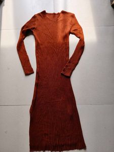 Ribbed Knit Midi Dress