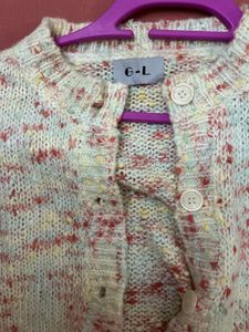 Chic Multicolor Knit Cardigan
