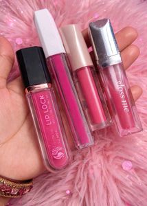 Set of 4 Pink Liquid Lipsticks