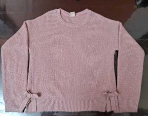 Sparkly Pink Knit Sweater