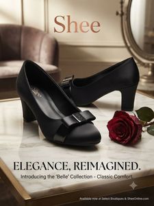 Elegant Black Bow Heels