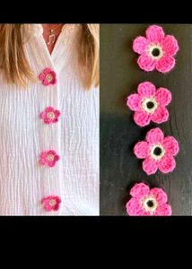 Handmade Crochet Flower Appliques
