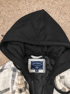 Men's Plaid Hooded Jacket