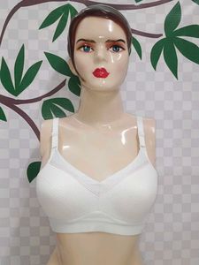 (200)White Sports Bra - Comfortable & Supportive