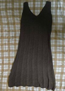 Chic Knitted V-Neck Sleeveless Dress