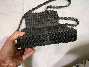 Vintage unique Wooden Beaded Clutch