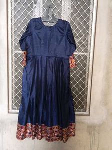Beautiful Ethnic Gown with Peacock Print