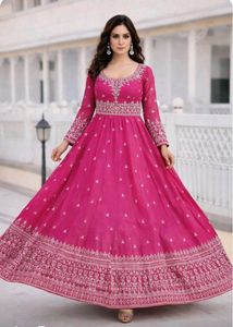 Dimond mirror work Embroidered Gown