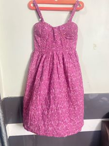 Pink Patterned Dress