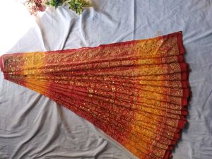 Red &amp; Gold Embroidered Saree