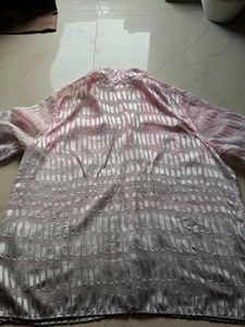 Loose Tranceparent Shaded Elegant Patterned Shirt