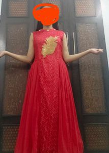 Stunning Red Floor-Length Gown