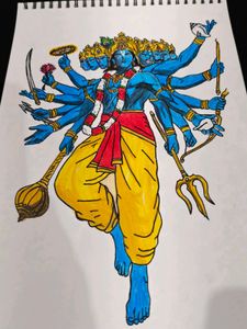 Vasudev Shri Krishna Ji Hand-Drawn A4 Artwork  🕉️