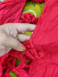 Backless Red Top