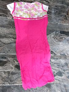 Pink Cotton Kurtha