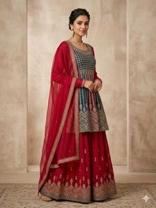 Elegant Embroidered Anarkali Suit