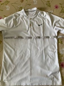 Nike Dri-Fit White Baseball Henley