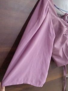 Stylish Lavender Puff Sleeve Top
