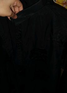 Chic Black Collared Top