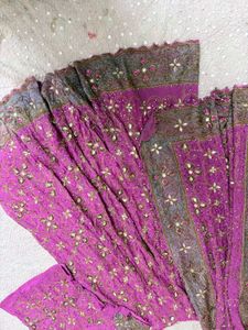 y2k Embellished Purple Lehenga Choli Set