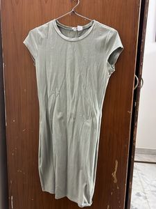 green h&m tshirt dress