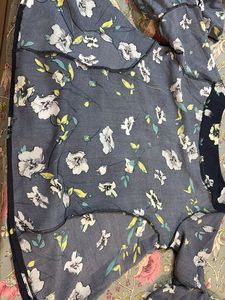 Floral Print Flared Sleeve Top