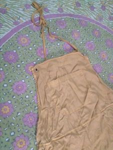 Tan Overalls Shorts