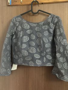 Brand New Padded Blouse With Long Hanging Sleeves