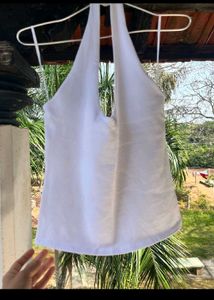 Zara White Halter Top