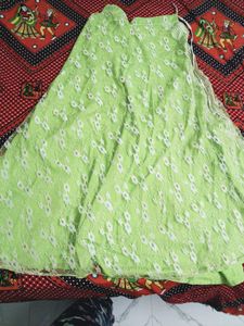 Lime Green Embroidered Lehenga Set
