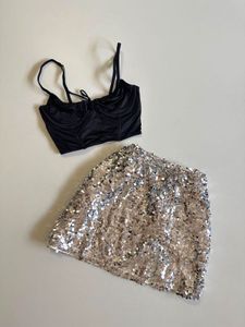 sequin skirt
