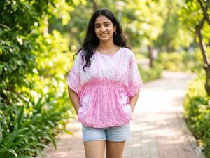 Pink &amp; White Tie-Dye Tunic Top